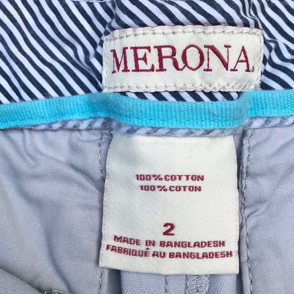 👌Merona Gray Khaki Cotton Shorts Sz 2 - Picture 3 of 5
